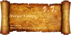 Varga Tiborc névjegykártya